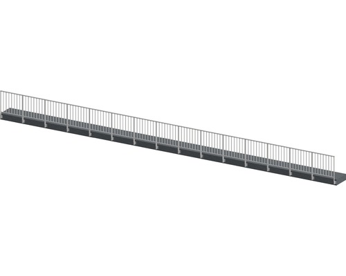 Pertura Geländer-Komplettset Triton anthrazit G-Form Aluminium für Seitenmontage 15 m