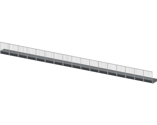 Pertura Geländer-Komplettset Triton anthrazit G-Form Aluminium für Seitenmontage 17 m