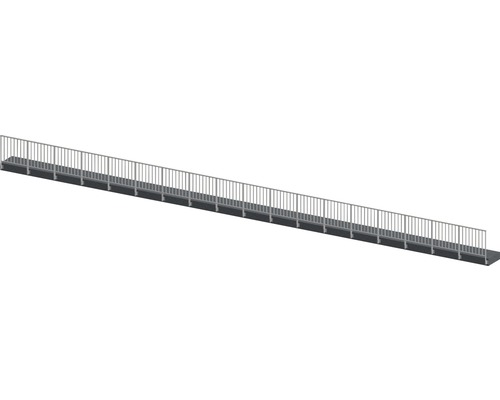 Pertura Geländer-Komplettset Triton anthrazit G-Form Aluminium für Seitenmontage 18 m