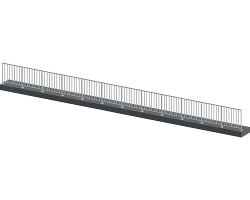 Pertura Geländer-Komplettset Triton anthrazit G-Form Aluminium für Bodenmontage 12 m