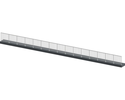 Pertura Geländer-Komplettset Triton anthrazit G-Form Aluminium für Bodenmontage 15 m