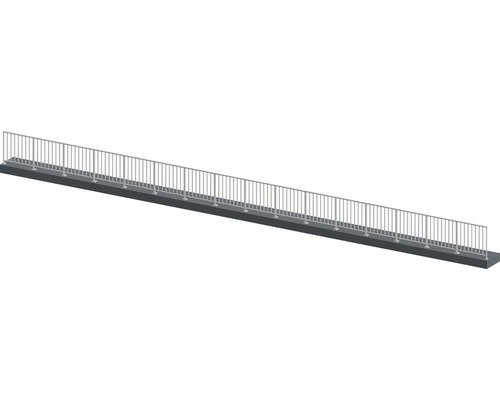 Pertura Geländer-Komplettset Triton anthrazit G-Form Aluminium für Bodenmontage 16 m