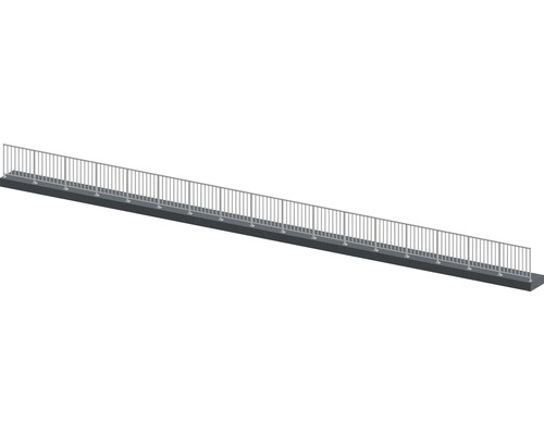 Pertura Geländer-Komplettset Triton anthrazit G-Form Aluminium für Bodenmontage 17 m