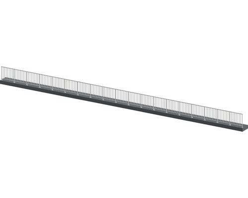 Pertura Geländer-Komplettset Triton anthrazit G-Form Aluminium für Bodenmontage 19 m