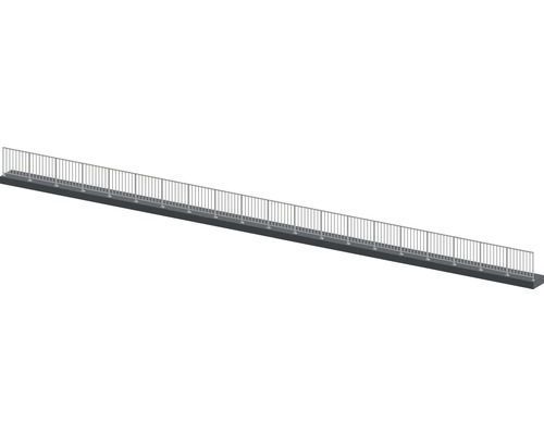 Pertura Geländer-Komplettset Triton anthrazit G-Form Aluminium für Bodenmontage 20 m