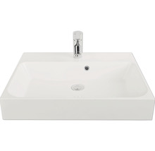 Rechteckiges Waschbecken mit Armatur