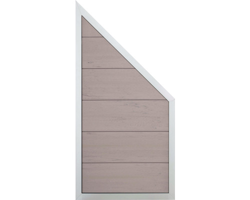 Zaunelement Novara 90x180/90 cm Bi-Color Sand, Rahmen: Silber