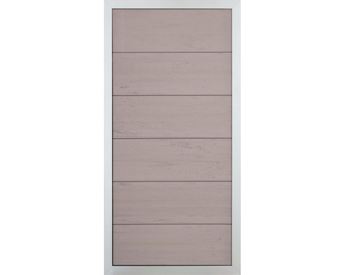 Zaunelement Novara 90x180 cm Bi-Color Sand, Rahmen: Silber