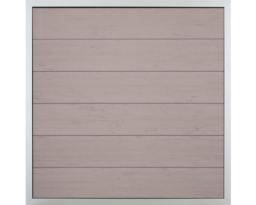 Zaunelement Novara 180x180 cm Bi-Color Sand, Rahmen: Silber