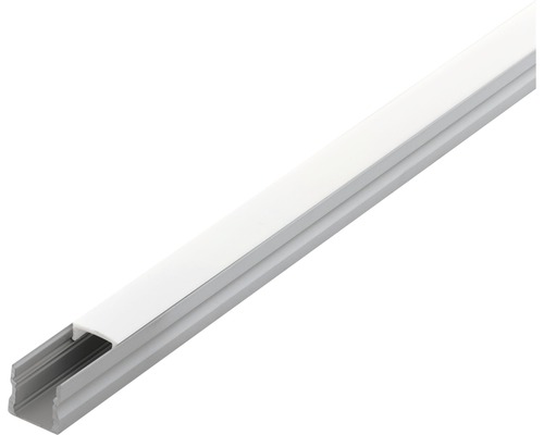 Alu-Schiene Opal Surface Profile 2 1000 mm alufarben-weiß