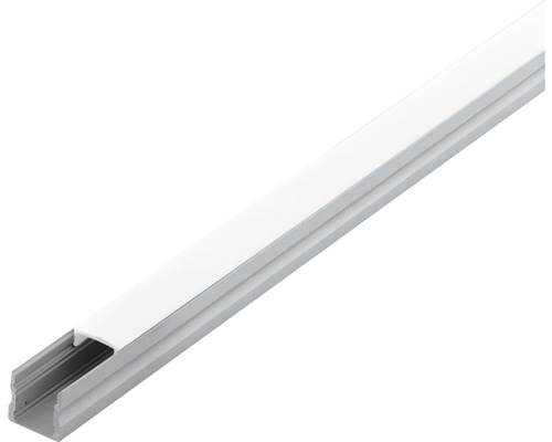 Alu-Schiene Opal Surface Profile 2 2000 mm alufarben-weiß Kabelkanal aus Kunststoff