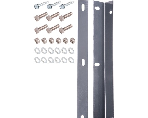 Befestigungsleiste ALBERTS für Doppelstabmatte inkl. Schrauben 80 cm anthrazit Befestigungsmaterial inklusive Schrauben, Muttern, Unterlegscheiben und Winkel