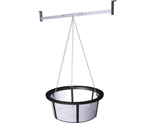 Hängekorb mit Halterung und Kettenaufhängung