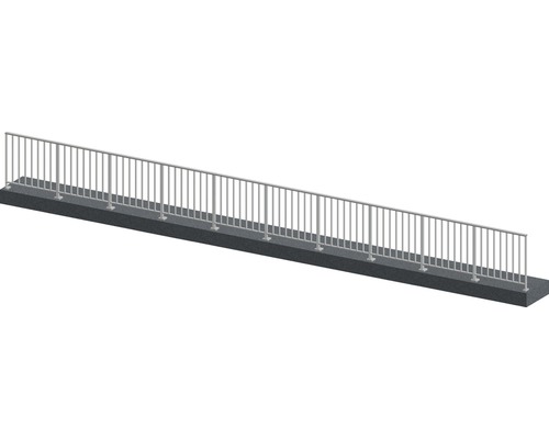 Pertura Geländer-Komplettset Triton anthrazit G-Form Aluminium für Bodenmontage 10 m