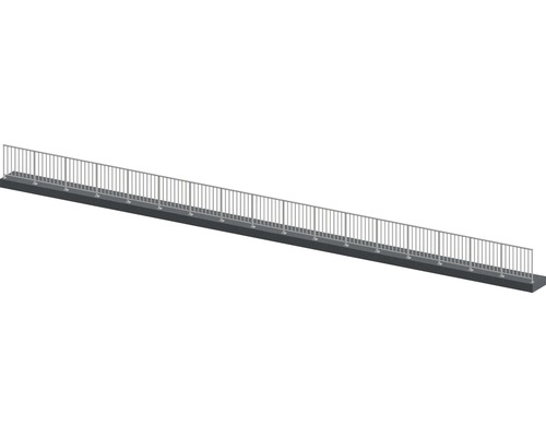 Pertura Geländer-Komplettset Triton taupe G-Form Aluminium für Bodenmontage 17 m Ansicht eines Stegs mit Geländer