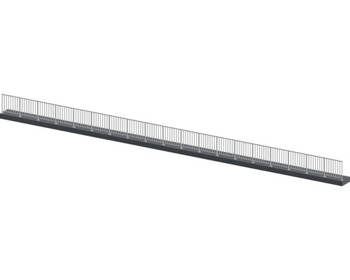 Pertura Geländer-Komplettset Triton taupe G-Form Aluminium für Bodenmontage 19 m Lange Gartenbrücke mit Geländer