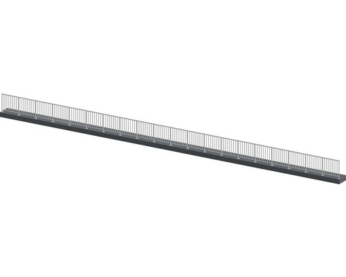 Pertura Geländer-Komplettset Triton taupe G-Form Aluminium für Bodenmontage 20 m Lange Brücke mit Geländer