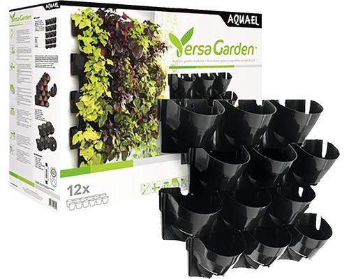 Aquael Versa Garden Set mit zwölf Pflanzgefäßen für vertikale Gärten