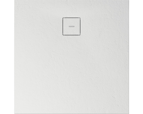 Extraflache Rechteck-Duschwanne Breuer Modern Line Q72 Steinoptik weiß 100x100x4 cm Quadratische Duschwanne mit Ablauf