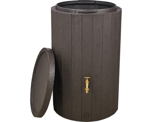 Regentonne mit Deckel und Wasserhahn