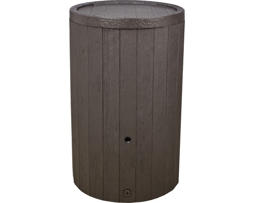 Regentonne aus Kunststoff in Holzoptik