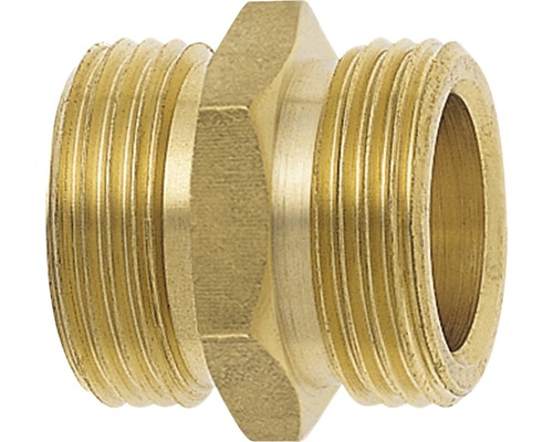 Doppelnippel aus Messing mit Außengewinde