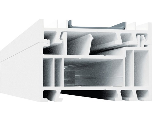 Verbreiterungsprofil 35 mm ARON Basic weiß/weiß Länge 1400 mm Fensterprofil aus Kunststoff im Querschnitt