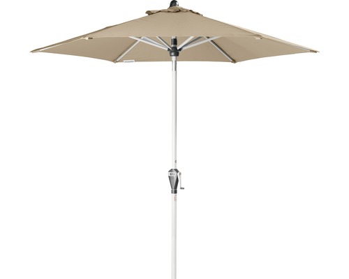 Sonnenschirm Marktschirm Doppler Active Auto Tilt mit Kurbelfunktion Ø 210 cm Polyester grau-beige