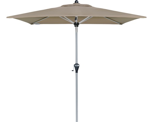 Sonnenschirm Marktschirm Doppler Active Auto Tilt mit Kurbelfunktion 210x140 cm Polyester grau-beige