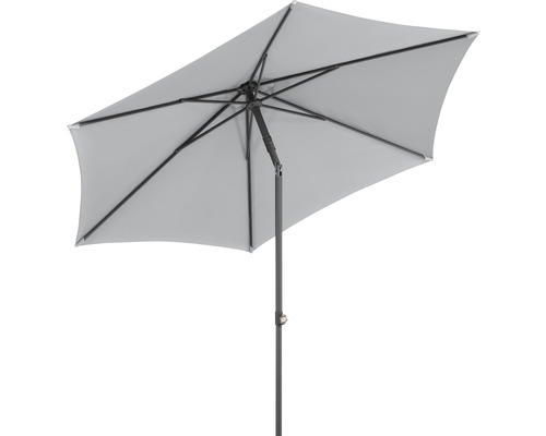 Sonnenschirm Marktschirm Schneider Sevilla Ø 270 cm silbergrau Rechteckiger Sonnenschirm für den Außenbereich