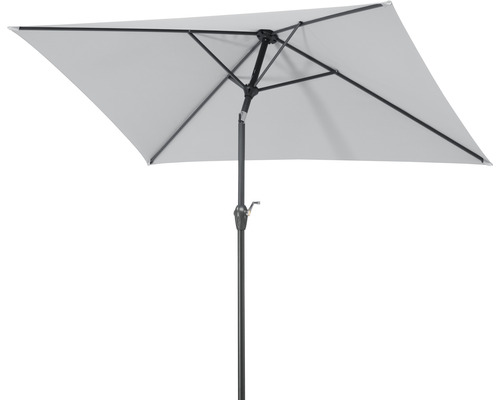 Sonnenschirm Marktschirm Schneider Bilbao 210x130 cm silbergrau Rechteckiger Sonnenschirm mit Stahlgestell