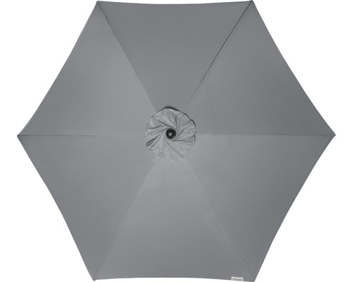 Grauer Sonnenschirm von unten