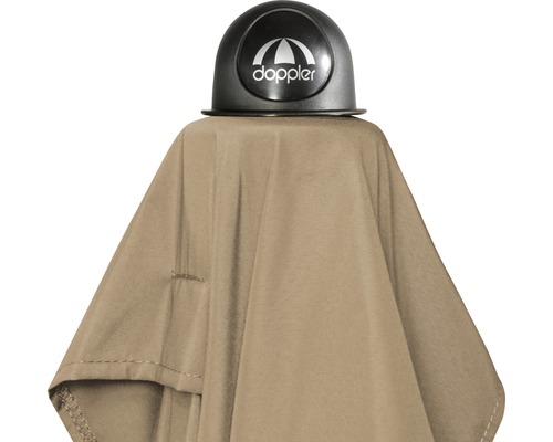 Doppler Logo auf einem Regenschirm