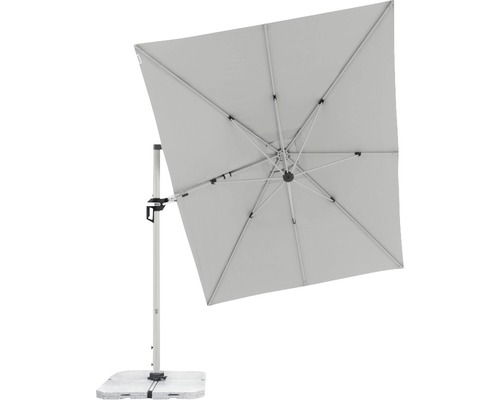Quadratischer Sonnenschirm mit Fuß