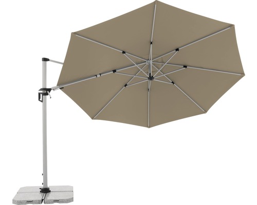 Freiarm-Sonnenschirm mit Granitständer für den Außenbereich
