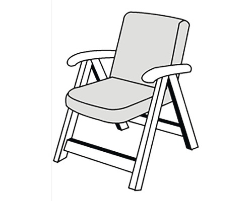 Klappstuhl mit Armlehnen und Sitzpolster