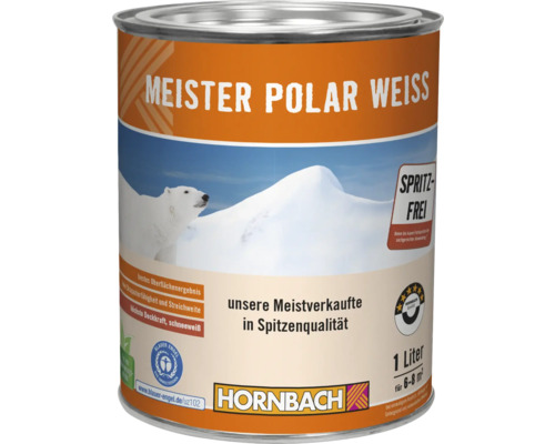 Meister Polar Weiss Innenfarbe im 1 Liter Eimer