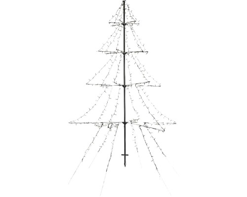 Weihnachtsbaum mit Beleuchtung für den Außenbereich
