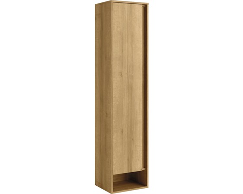 Hochschrank Fackelmann Natura links 166,5x38x32 cm asteiche Schmaler Holzschrank mit offenem Fach