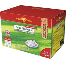 Wolf Garten Turbo Nachsaat Schatten, 2,4 Kilogramm für 120 Quadratmeter Rasenfläche