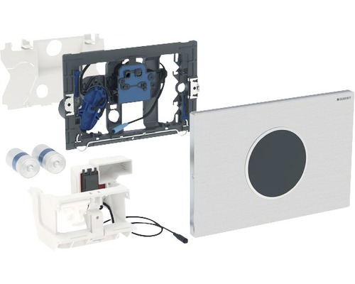 Betätigungsplatte Geberit Sigma 10 WC-Steuerung elektronisch Batteriebetrieb automatisch/berührungslos verschraubbar 2-Mengentechnik edelstahl 115.909.SN.1 Geberit Betätigungsplatte und Zubehör für Spülkästen