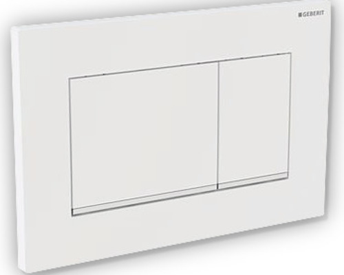 Betätigungsplatte Geberit Sigma20 (ex Sigma30) 2-Mengentechnik weiß matt/verchromt Geberit Betätigungsplatte mit zwei Tasten für Toilettenspülung