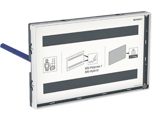 Abdeckplatte Geberit Omega flächenbündig mit Sichtrahmen zum Befliesen 115088001 Geberit Monolith Vorwandelement für Waschtisch