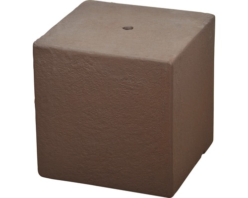 Gartenbrunnen-Sockel Cube 31 x 31 x 31 cm rostfarben