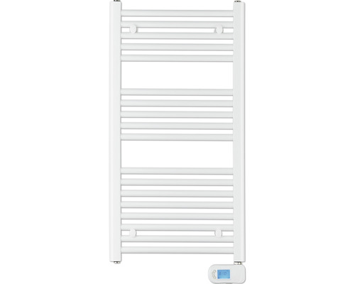 Elektrischer Badheizkörper Sanotechnik Uno 1 92x48x3 cm 500 Watt weiß Weißer Handtuchwärmer mit digitaler Steuerung zur Badheizung