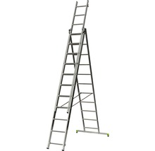 Mehrzweckleiter aus Aluminium in A-Form und verlängerter Form