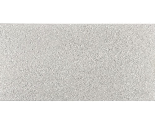 Terrassenplatte Bergamo weissgrau fein-kugelgestrahlt 80 cm x 40 cm x 3,9 cm Weiße Keramikfliese mit strukturierter Oberfläche.