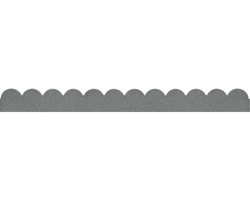 Beeteinfassung, Rasenkante inkl. Spikes zur Befestigung 120 x 11 cm grau