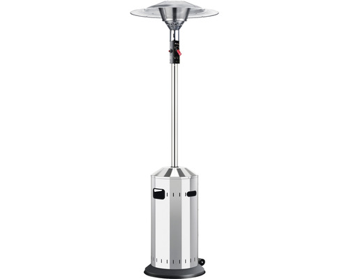 Enders Elegance Heizstrahler Gasheizstrahler Heizpilz Eco Green Brenner 6 KW mit Umkippsicherung, Piezozündung stufenlose Flammenregelung H 220 cm Edelstahl Terrassenheizer aus Stahl für den Außenbereich