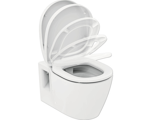 Wand-WC mit geöffnetem Toilettendeckel